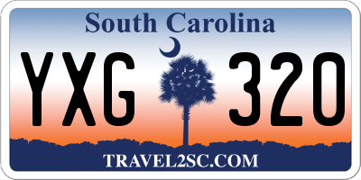 SC license plate YXG320