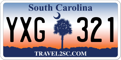 SC license plate YXG321
