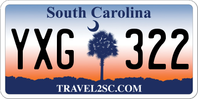 SC license plate YXG322