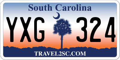 SC license plate YXG324