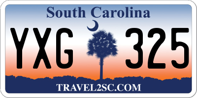 SC license plate YXG325