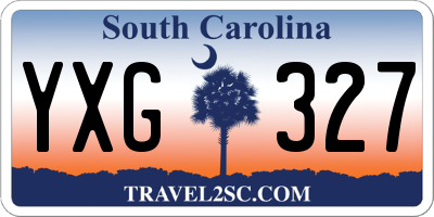 SC license plate YXG327