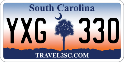 SC license plate YXG330