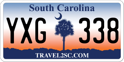 SC license plate YXG338