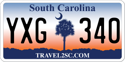 SC license plate YXG340