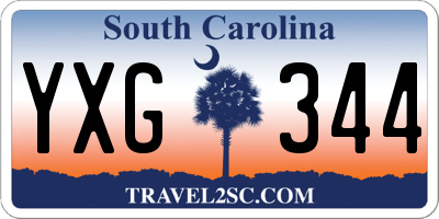 SC license plate YXG344