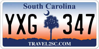 SC license plate YXG347