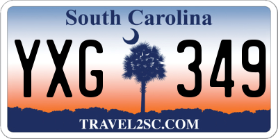 SC license plate YXG349