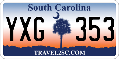 SC license plate YXG353