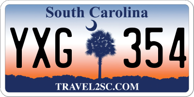 SC license plate YXG354