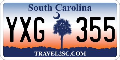 SC license plate YXG355