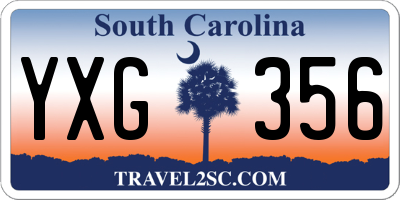 SC license plate YXG356