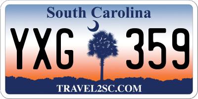 SC license plate YXG359