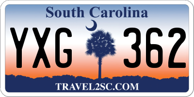 SC license plate YXG362