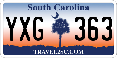 SC license plate YXG363