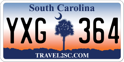 SC license plate YXG364