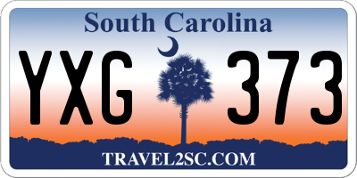SC license plate YXG373