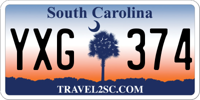 SC license plate YXG374