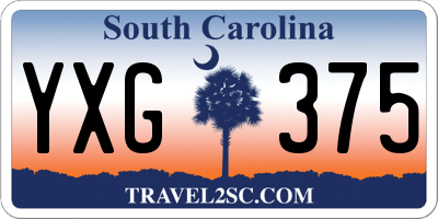 SC license plate YXG375