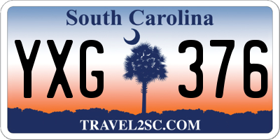 SC license plate YXG376