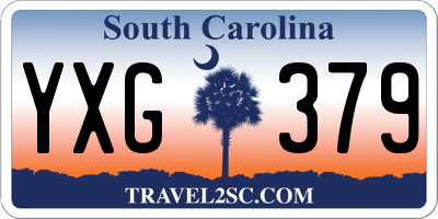 SC license plate YXG379