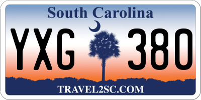 SC license plate YXG380