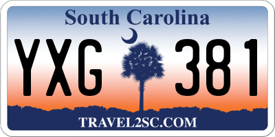 SC license plate YXG381