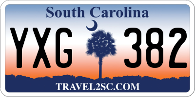 SC license plate YXG382