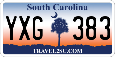 SC license plate YXG383
