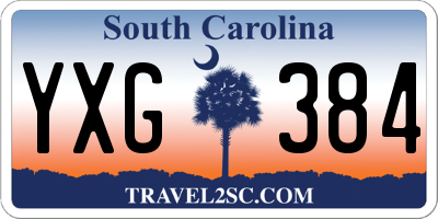 SC license plate YXG384
