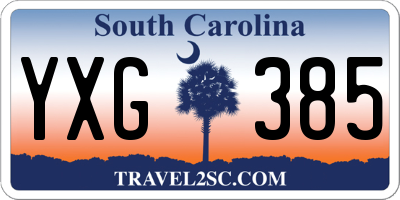 SC license plate YXG385