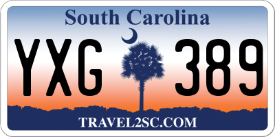 SC license plate YXG389