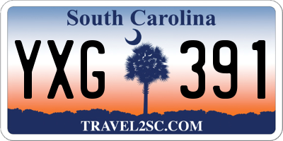 SC license plate YXG391