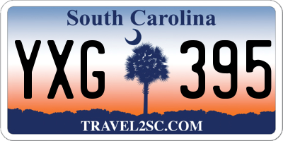 SC license plate YXG395