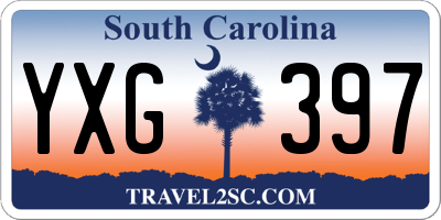 SC license plate YXG397