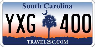 SC license plate YXG400