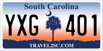 SC license plate YXG401