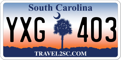 SC license plate YXG403