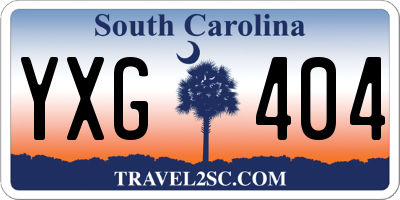 SC license plate YXG404
