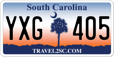 SC license plate YXG405