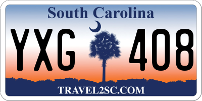 SC license plate YXG408