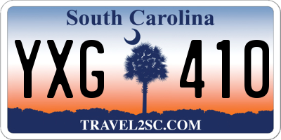SC license plate YXG410