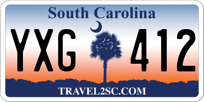 SC license plate YXG412