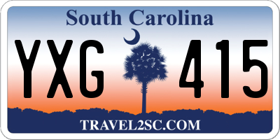 SC license plate YXG415