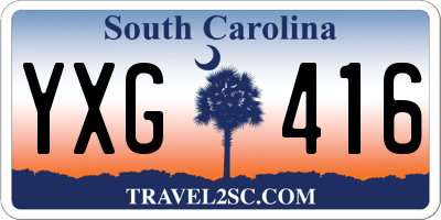 SC license plate YXG416