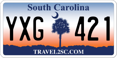 SC license plate YXG421