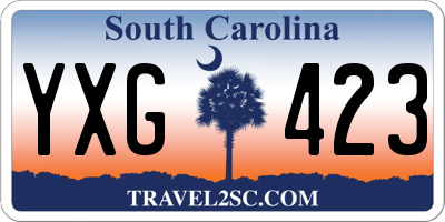SC license plate YXG423