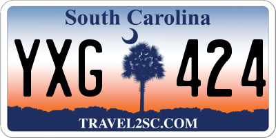 SC license plate YXG424
