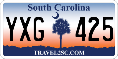 SC license plate YXG425