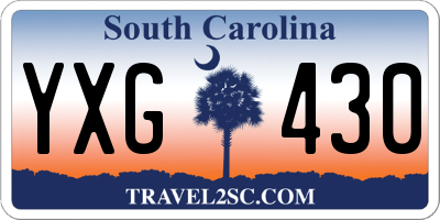SC license plate YXG430